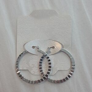 Chic Silver-Toned Hoop Earrings